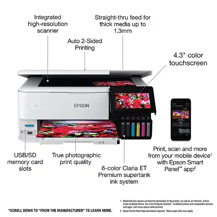 epson ecotank photo et 8500 wireless color inkjet printer, all in one supertank, print, scan, copy (9472523) epson ecotank photo et 8500 wireless color inkjet printer, all in one supertank, print, scan, copy (9472523)