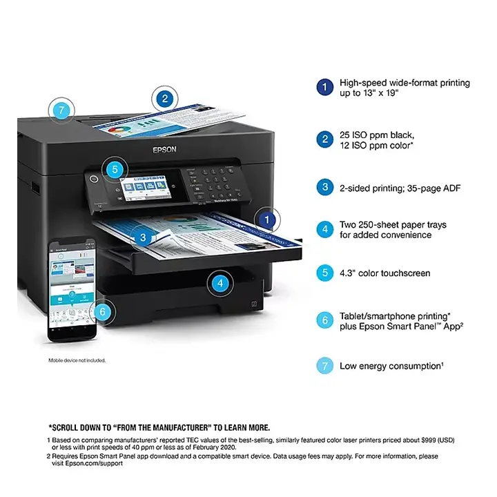 epson workforce pro 7840 wireless color inkjet printer, all in one, print, scan, copy, fax (9472531) epson workforce pro 7840 wireless color inkjet printer, all in one, print, scan, copy, fax (9472531)