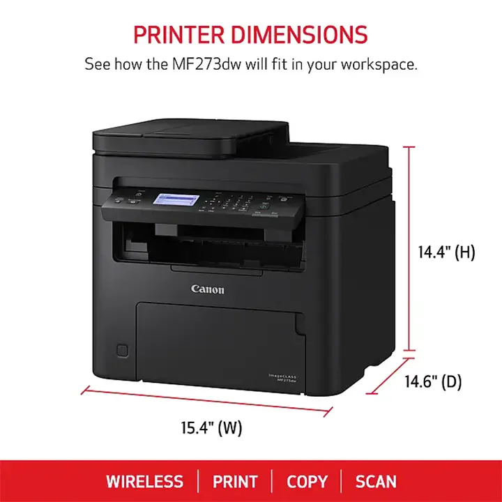 canon imageclass mf273dw wireless black & white laser printer, all in one, print, scan, copy canon imageclass mf273dw wireless black & white laser printer, all in one, print, scan, copy