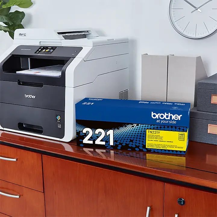 brother tn 221 yellow standard yield toner cartridge (tn221y) brother tn 221 yellow standard yield toner cartridge (tn221y)