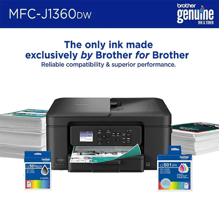 brother work smart mfc j1360dw wireless color all in one inkjet printer, best for home office, ink subscription service included brother work smart mfc j1360dw wireless color all in one inkjet printer, best for home office, ink subscription service included