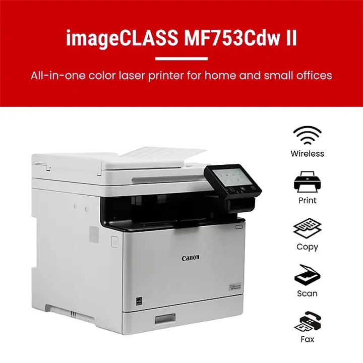 canon imageclass mf753cdw ii wireless color all in one laser printer, best for office (7188c006) canon imageclass mf753cdw ii wireless color all in one laser printer, best for office (7188c006)