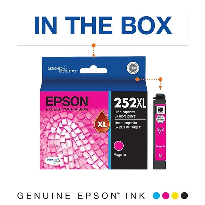 epson t252xl magenta high yield ink cartridge epson t252xl magenta high yield ink cartridge